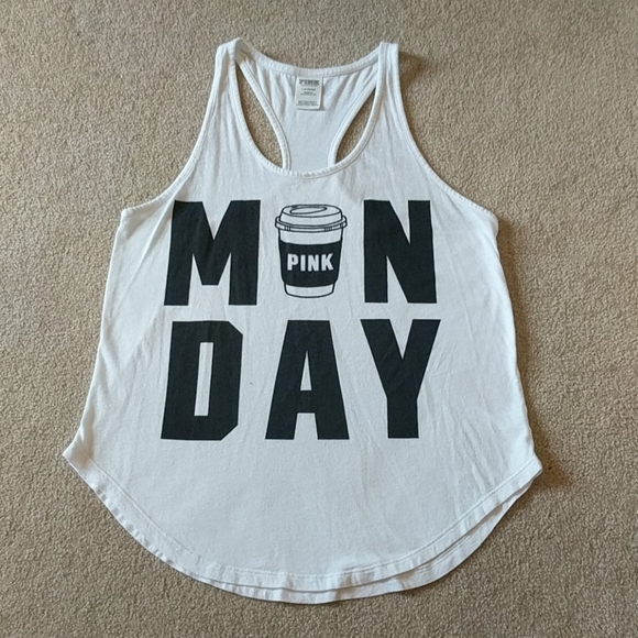 PINK Victoria's Secret Tops - Victoria's Secret Pink Monday racerback tank